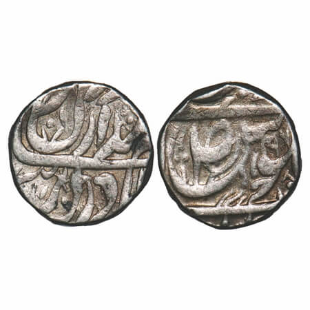 Patiala, Silver Rupee, 11.02g, Narindar Singh (VS 1902-1919 / 1845 -1862 AD ), INO Ahmad S