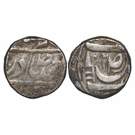Patiala, Silver Rupee, 10.93g, Rajinder Singh (VS 1933-1957/1876 -1900 AD),VS (19)43, INO 