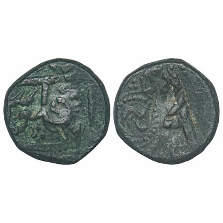 Ratlam, Copper Paisa, 11.66g, Anonymous hammered coinage, Raij Series, dhar state coin ove