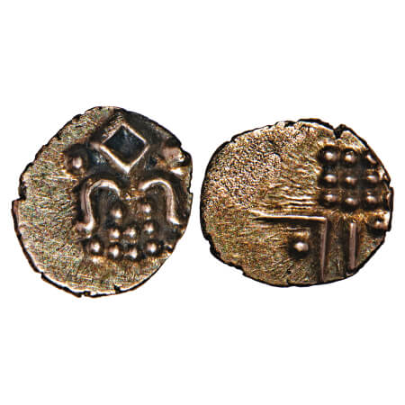 Travancore, Gold Kaliyan Panam, 0.37g, Anizham Thirunal Marthanda Varma (ME 904-933 / 1729