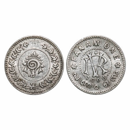 Travancore, Silver Fanam, 1.50g, Rama Varma VI (ME 1062-1101 / 1885-1924 AD), ME 1096 (192