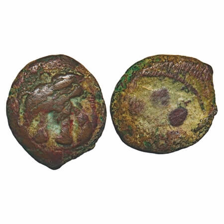 Satavahanas, Kosikiputa Siri Satakani (c.50-30BC), 'Elephant' type, Newase-Paithan region,