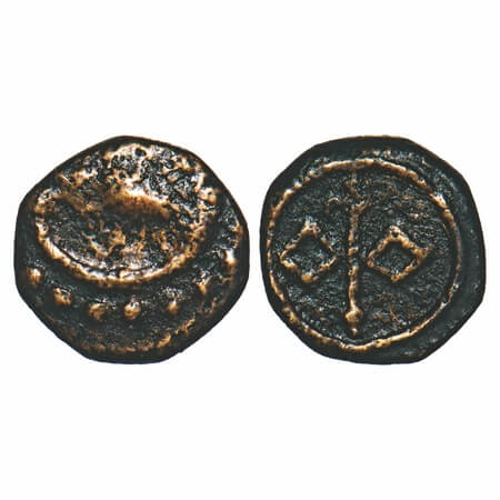 Travancore, Copper Thirai Cash, 1.19g, Obv: makara (fish) to right, Rev: trippapur emblem.