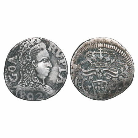Indo Portuguese, Silver Rupia (600 Reis), 10.76g, D.Maria I (1788-1799 AD), Goa issue, 180