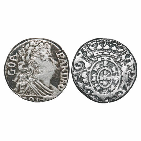 Indo Portuguese, Silver Pardau/300 Reis, 5.49g, D.Joao Principe Regente (1799-1816 AD), 18