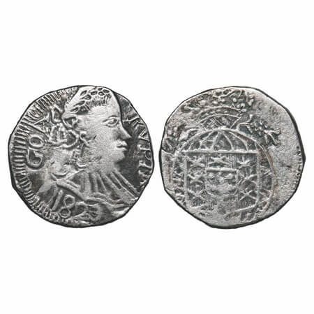 Indo Portuguese, Silver Rupia (600 Reis), 10.70g, D. Joao VI (1816-1826 AD), Goa issue, 18