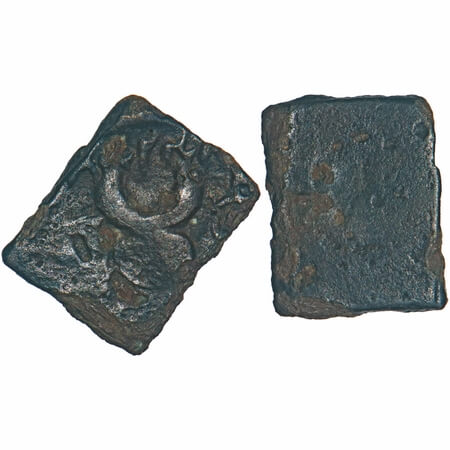Satavahanas, Siri Satakarni, Vidarbha Region (Paoni area), Copper Unit, 1.74g, 13.16x10.40