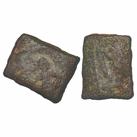 Pre-Satavahana, Vidarbha Region, River Goddess type, Copper Unit, 6.07g, 16.46x20.79mm, Ob