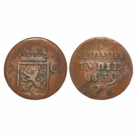Netherlands East Indies, Island of Sumatra, Kingdom of Netherlands, Copper 1 Cent (decimal