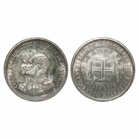 Portugal, Silver 500 Reis (0.917 silver) Proof Like, 12.45g, 400th Anniversary Discovery o