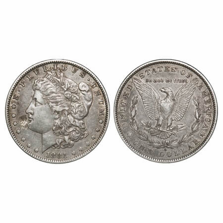 United States, Silver Morgan Dollar (0.900 silver), 26.59g, 1881 O, Obv: Portrait of Liber