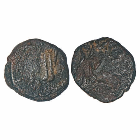 Bombay Presidency, Copper Paisa, 7.88g, Bandar Dholera Mint. Obv: Sarkar Angrez Company, R