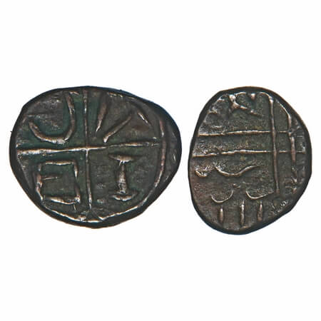 Madras Presidency, Copper Cash, 1.29g, (1796 -1798 AD Issue), AH 1212, (Salem Mint), Obv: 