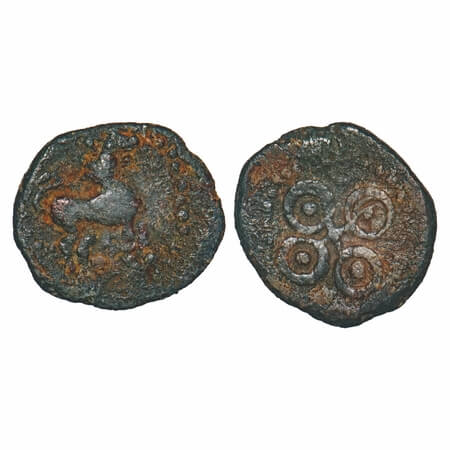 Satavahanas, 'Lion' type uninscribed, Lead coin from Paithan/Bhokardan region attributed t