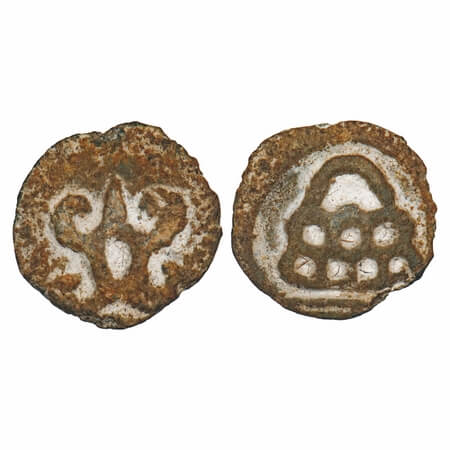 Post-Satavahana, Chutus of Banvasi, Uninscribed, Lead Unit, 3.07g, 17.59x17.64mm, Obv: Sri