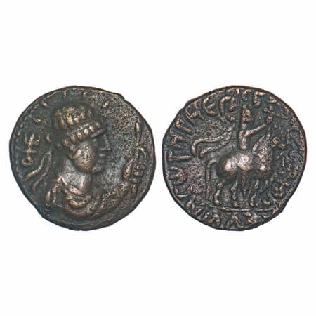 Kushanas, Soter Megas alias WimaTakto (c. 80-100 AD), Copper Drachm, 8.41g, 21.43x21.75mm,