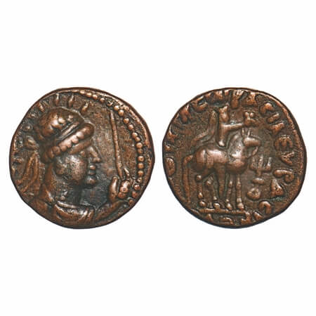 Kushanas, Soter Megas alias WimaTakto (c. 80-100 AD), Copper Drachm, 8.70g, 21.08x21.54mm,