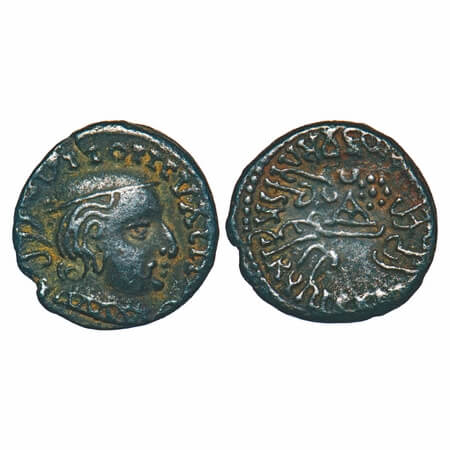 Western Kshtrapas, Kardamaka Family, Vijayasena (c. 238-239 AD), Silver Dramma, 2.13g, 14.