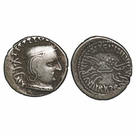 Western Kshtrapas, Kardamaka Family, Vijayasena s/o Damsena (238-239 AD), Silver Dramma, 2