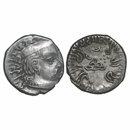 Western Kshatrapas, Kardamaka Family, Damajadashri III, son of Damsena, as Kshatrapa, SE 1
