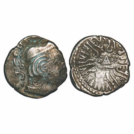 Western Kshatrapa, Svami Rudrasena III (c. 348-378 AD) son of Svami Rudradaman II, Silver 
