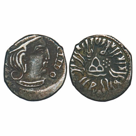 Western Kshatrapa, Svami Rudrasena III (c. 348-378 AD) son of Svami Rudradaman II, Silver 