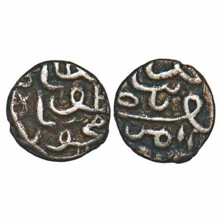 Gujarat Sultanant, 1/16 Tanka, 0.41g, Nasir Al Din Mahmud III (AH 944-961/1537-1553 AD), O