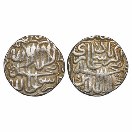 Akbar, Silver Rupee, 11.41g, (Lahore) Mint unseen, AH 984 normal date. A. Liddle S11. Abou