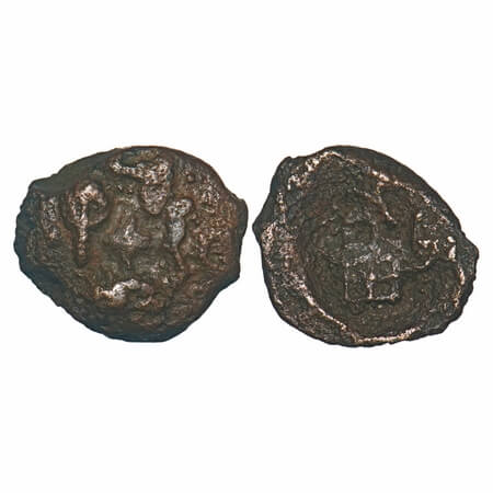 City State issue, Erikacha, Betwa river valley (near Jhansi), Cast Copper, 2.91g, 13.82x15