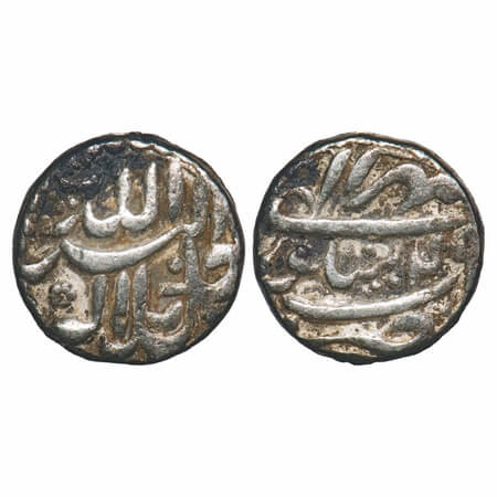 Akbar, Silver Rupee, 11.28g, Sitpur Mint, Ilahi type, Month 'Mihir', Ilahi 49. KM 94.4. Ve