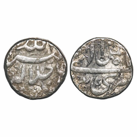 Akbar, Silver Rupee, 11.31g, Srinagar Mint, Ilahi type, Month 'Bahman'. KM 93.6. About Ver