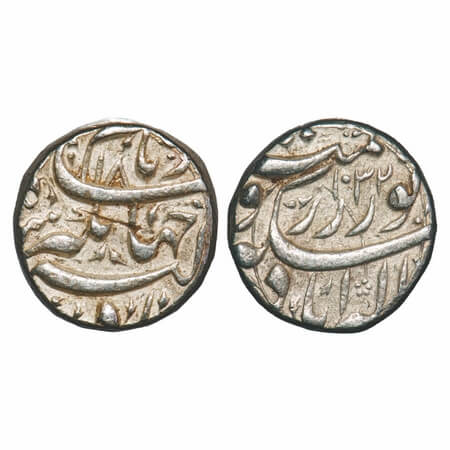 Jahangir, Silver Rupee, 11.37g, Allahabad Mint, AH 1032/18 RY, Hamisha Couplet & mint at b