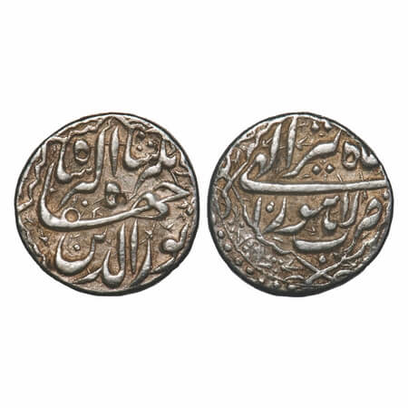 Jahangir, Silver Rupee, 11.37g, Lahore Mint, 10 RY, Month 'Tir', with ornamental border on