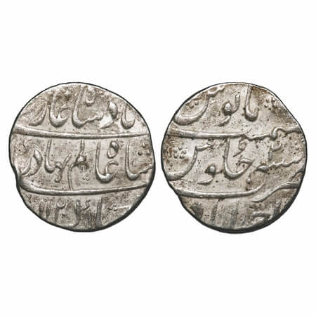 Shah Alam Bahadur, Silver Rupee, 11.42g, Ahmadabad Mint, AH 1120/2 RY, almost complete min