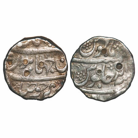 Jahandar Shah (AH 1124 / 1712-1713 AD), Silver Rupee, 11.35g, Bahadurgadh Mint, Sahib Qira