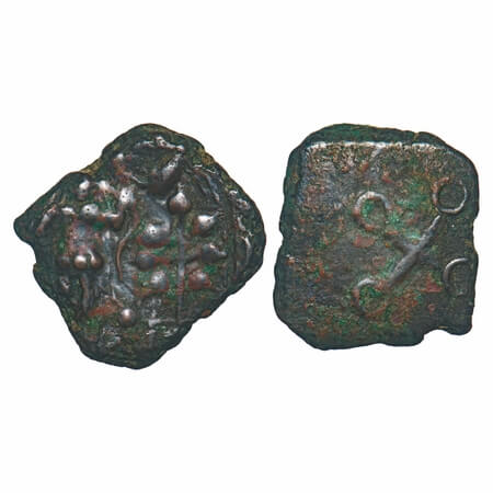Post-Mauryan, Ujjaini Region, Uninscried type, Copper Unit, 4.75g, 49.40x19.22mm, Obv: Dei