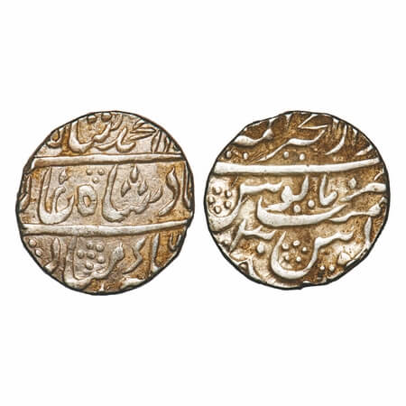 Muhammad Shah, Silver Rupee, 11.31g, Dar-ul-Khair Ajmer Mint, AH 11xx/30 RY. KM 436.2. Ver