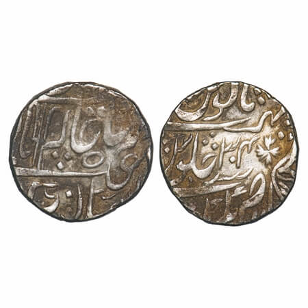 Maratha Confederacy, Silver Rupee, 11.08g, (Garha Mandla) Balanagar Gadha Mint, 34 RY, INO