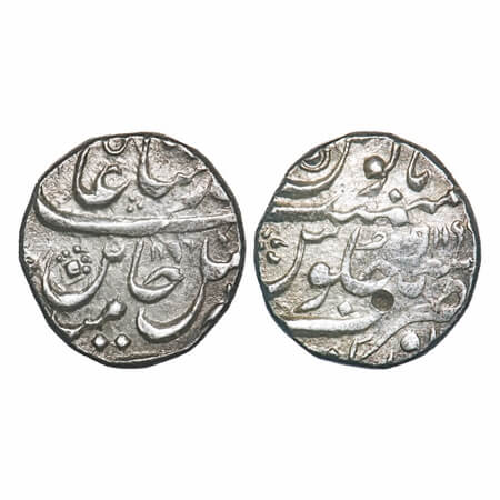 Maratha Confederacy, Silver Rupee, 11.00g, Mulher, Aurangnagar Mint, AH 1186/119 RY (sic),