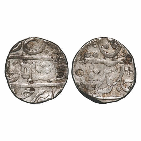 Maratha Confederacy, Silver Rupee, 11.05g, (Pune) Bhatodi Mint, INO Shah Alam II, with vor