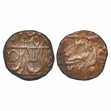 Maratha Confederacy, Copper Takka, 17.18g, Sagar, Ravish Nagar Sagar Mint, INO Shah Alam I