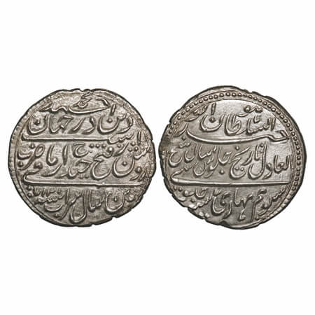 Mysore, Silver Rupee, 11.38g, Tipu Sultan, Patan Mint, AM 1217 (retro)/7 RY. KM # 126 / He
