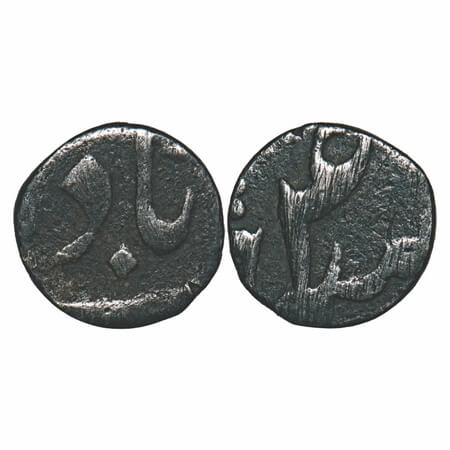 Nawabs of Bengal, 1/16 Rupee, 0.64g, INO Alamgir II, (Murshidabad Mint), 4 RY. Very Fine, 