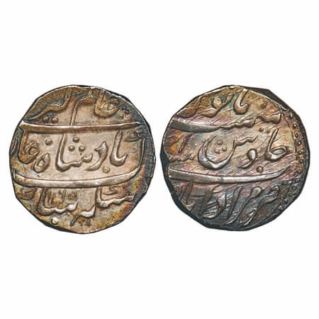 Rohilkhand, Silver Rupee, 11.29g, Muradabad Mint, under Hafiz Rahmat Khan, INO Alamgir II,