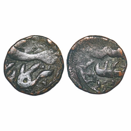 Talpur Mirs of Sindh, Copper falus. 9.93g, Shikarpur mint, Obv: Farsi legend Fulus Sanah 1