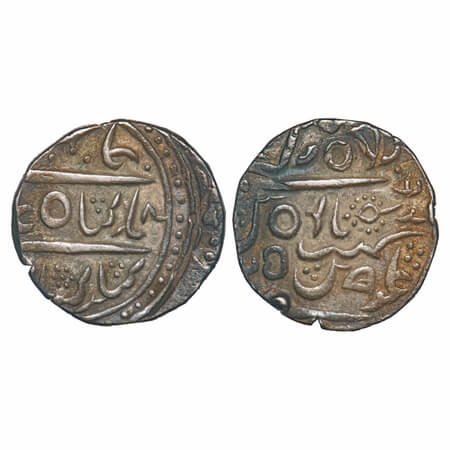 Bikanir, Silver Rupee (broad flan), 11.37g, Ratan Singh (AH 1244-1268/1828-1851 AD), INO A