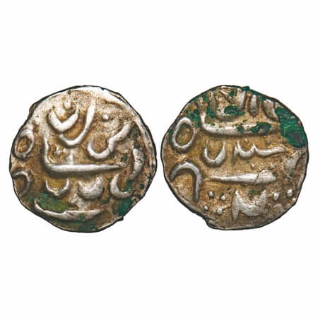 Garhwal, Silver Timasha, 2.45g, Fath Shah (VS 1743-1774/1686-1717 AD), INO Farrukhsiyar,. 