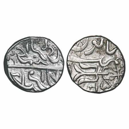 Gwalior, Silver Rupee, 10.85g, (Alamgirpur Mint), INO Muhammad Akbar II, with trifoliate m