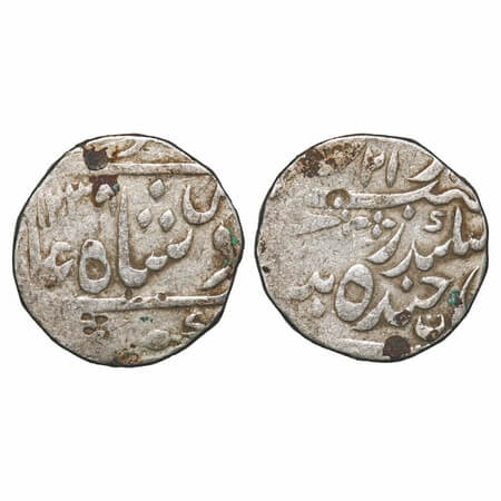 Hyderabad, Silver Rupee, 11.08g, Sikandar Jha (AH 1218-1244, 1803-1829 AD), Farkhanda Buny
