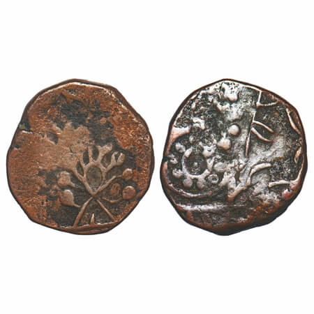Jhabua, Copper Paisa, 10.72g, Gopal Singh (VS1897-1952 / 1840-1895 AD, British Protectorat